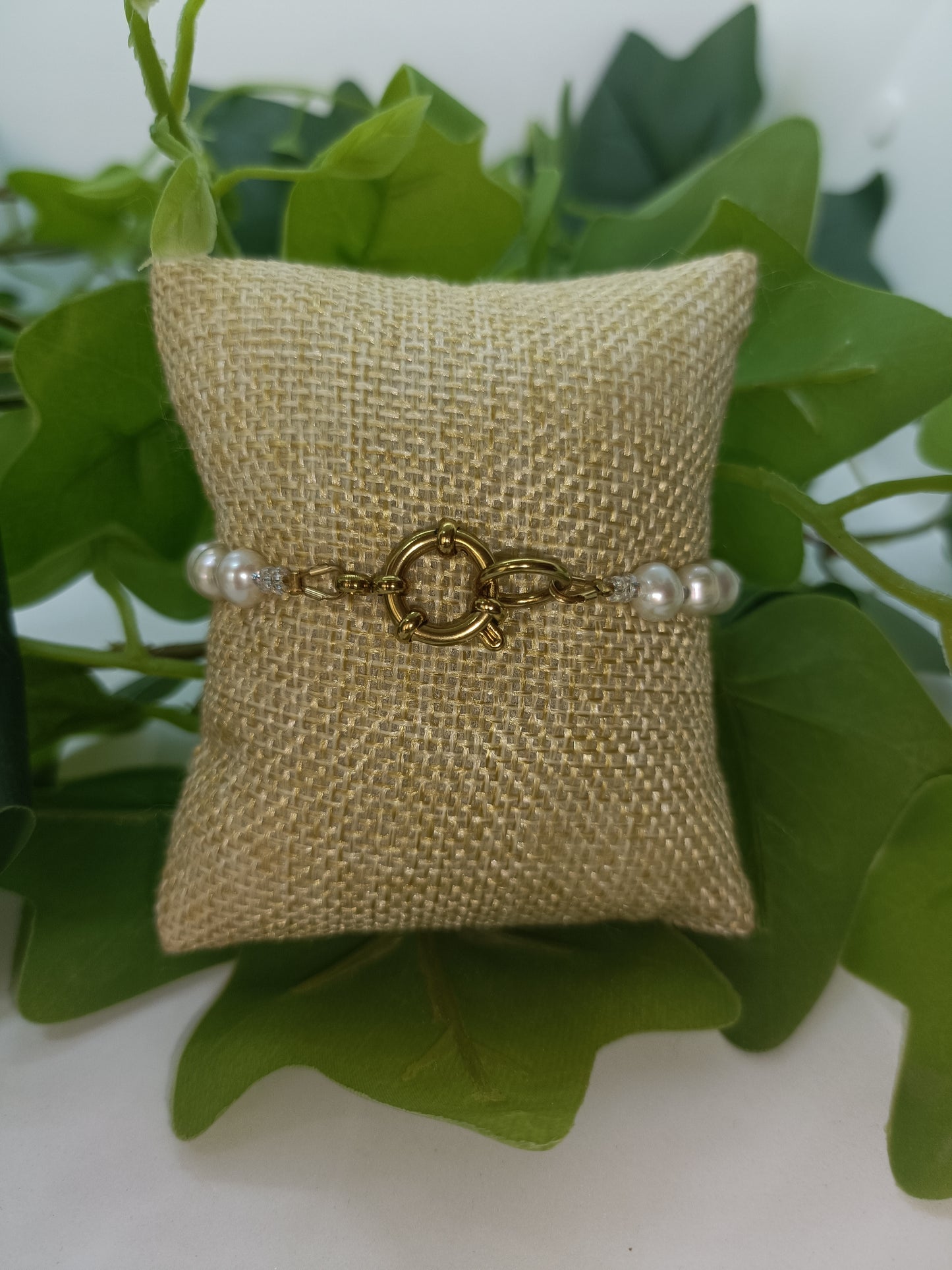 Bracelet en perles avec fermoir bijou