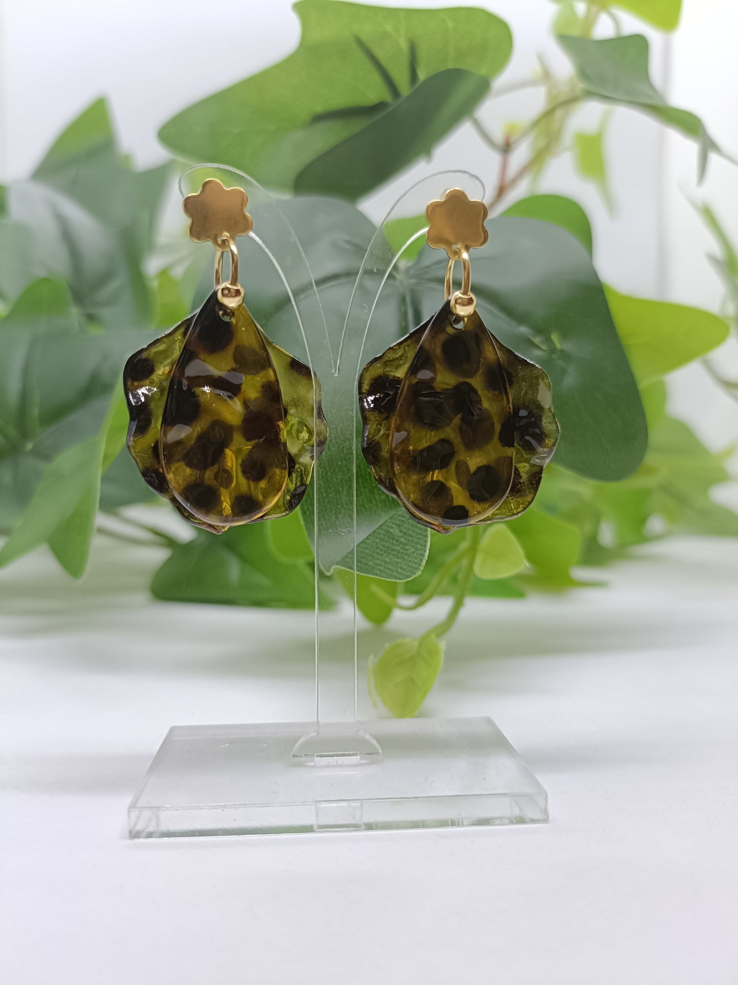 Boucles d'oreilles léopard