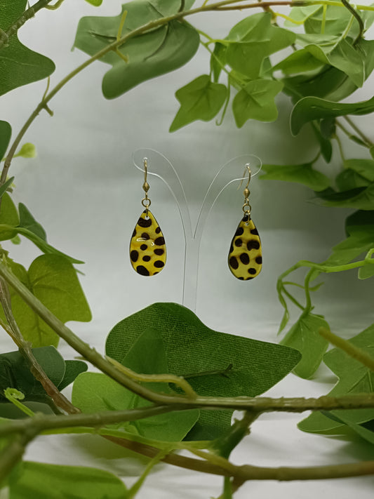 Boucles d'oreilles goutte léopard