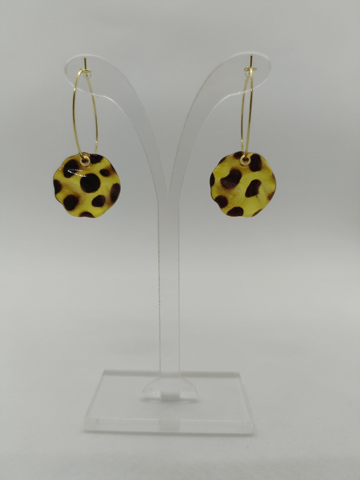 Créoles sequin léopard