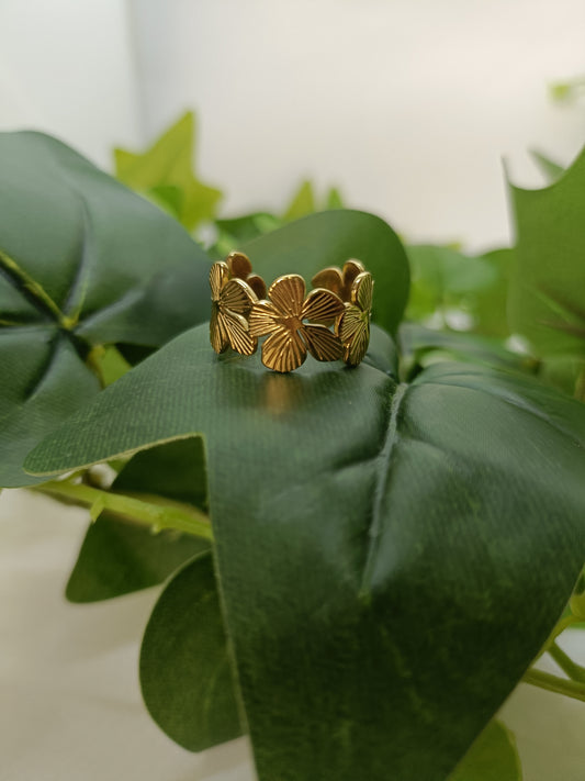 Bague couronne de fleurs