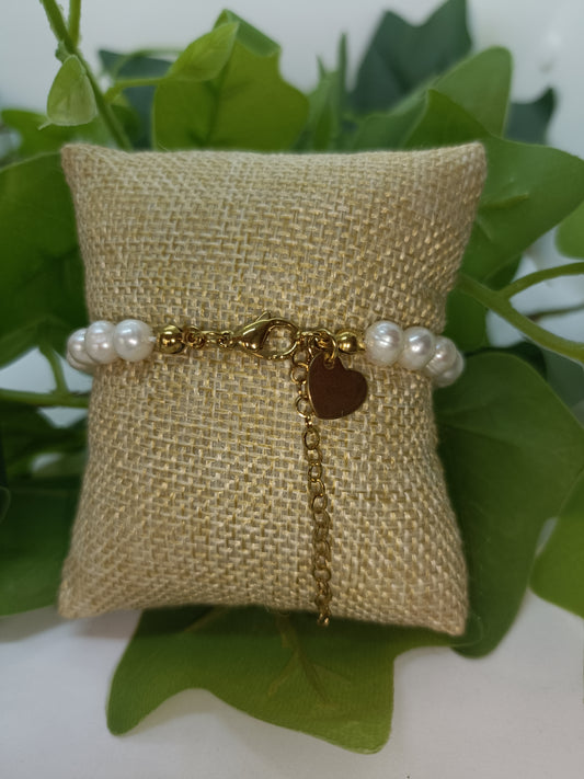 Bracelet en perles d'eau douce simple