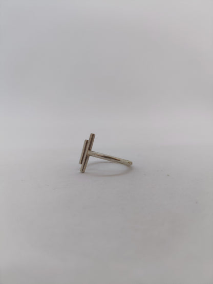 Bague parallèle en argent 925