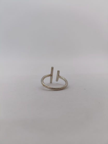 Bague parallèle en argent 925