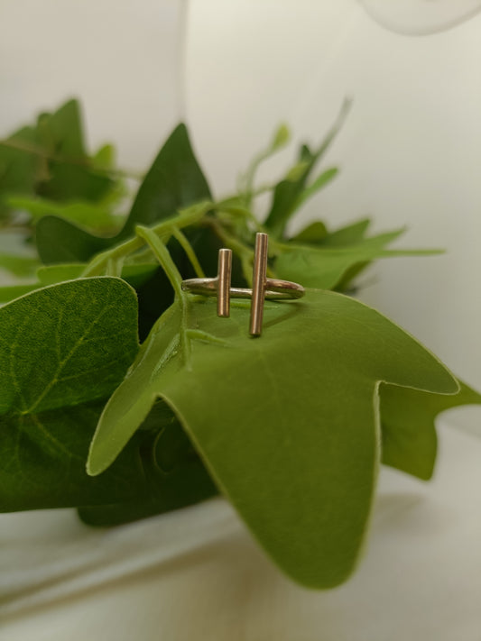 Bague parallèle en argent 925